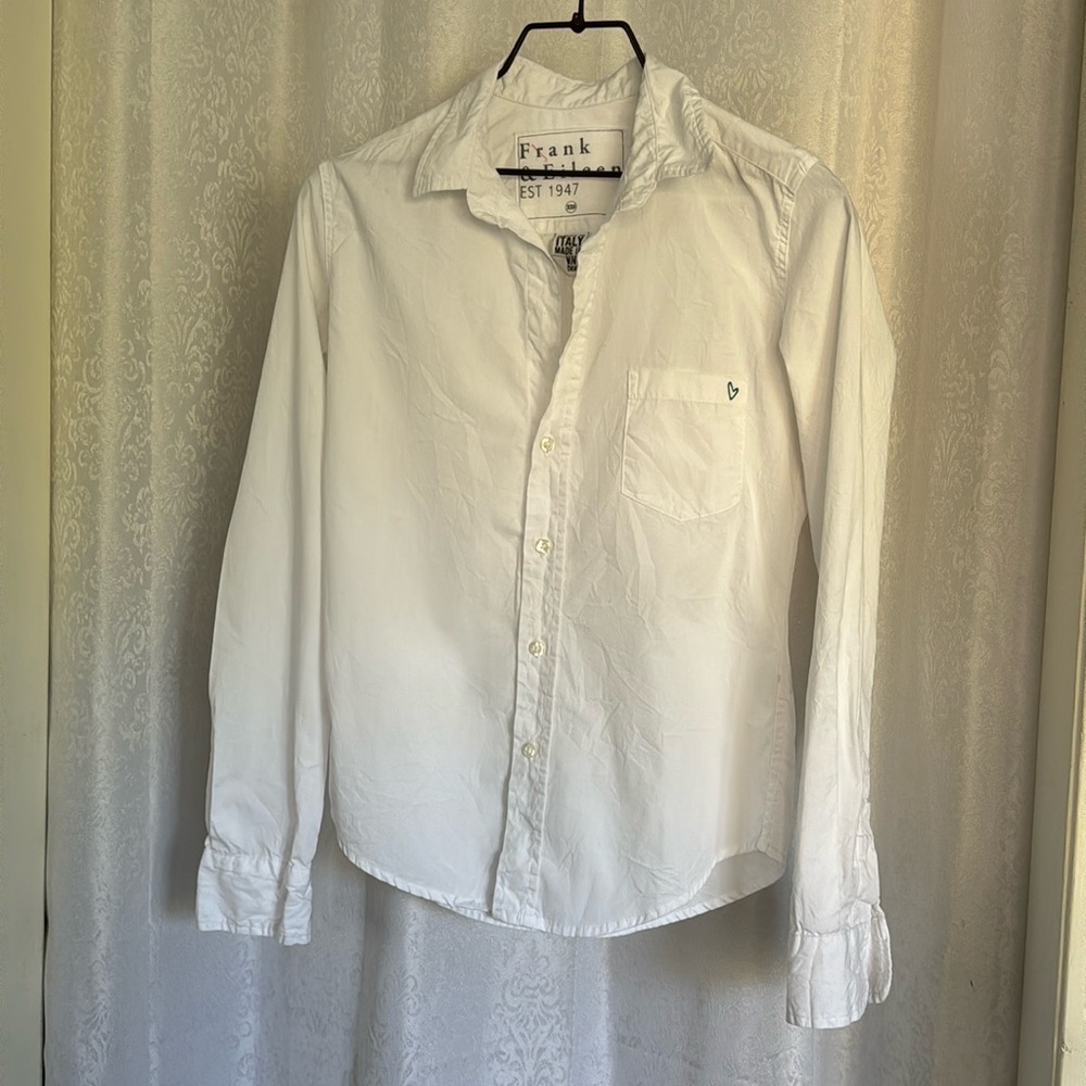 FRANK & EILEEN WHITE SHIRT Sz:XXS